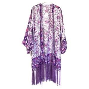 NWT Calypso St.Barth 100% Silk Kimono
